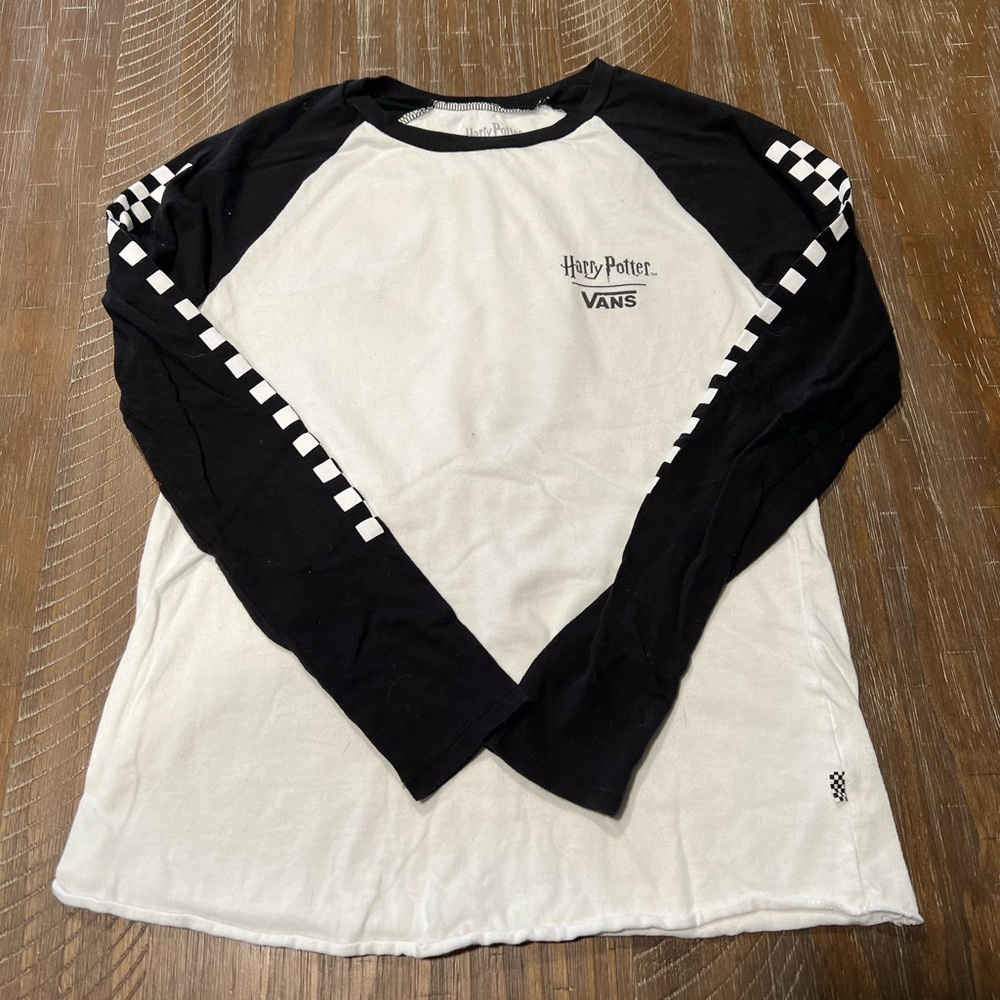 Black and White Vans Long Sleeve